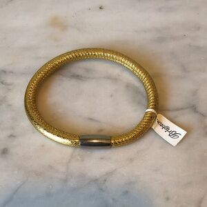 Brighton Woodstock Sparkle Gold Textured Bangle Bracelet - Retired color.